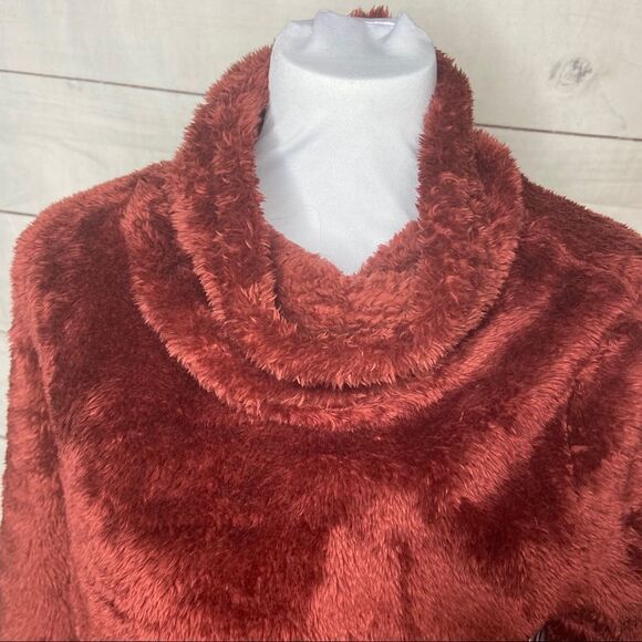 Joy Lab brown brick fuzzy furry mock turtleneck xs - Picture 7 of 9